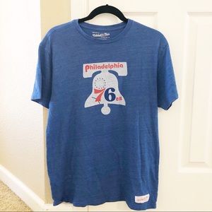 Mitchell & Ness Blue 76ers Short Sleeve Tee - M